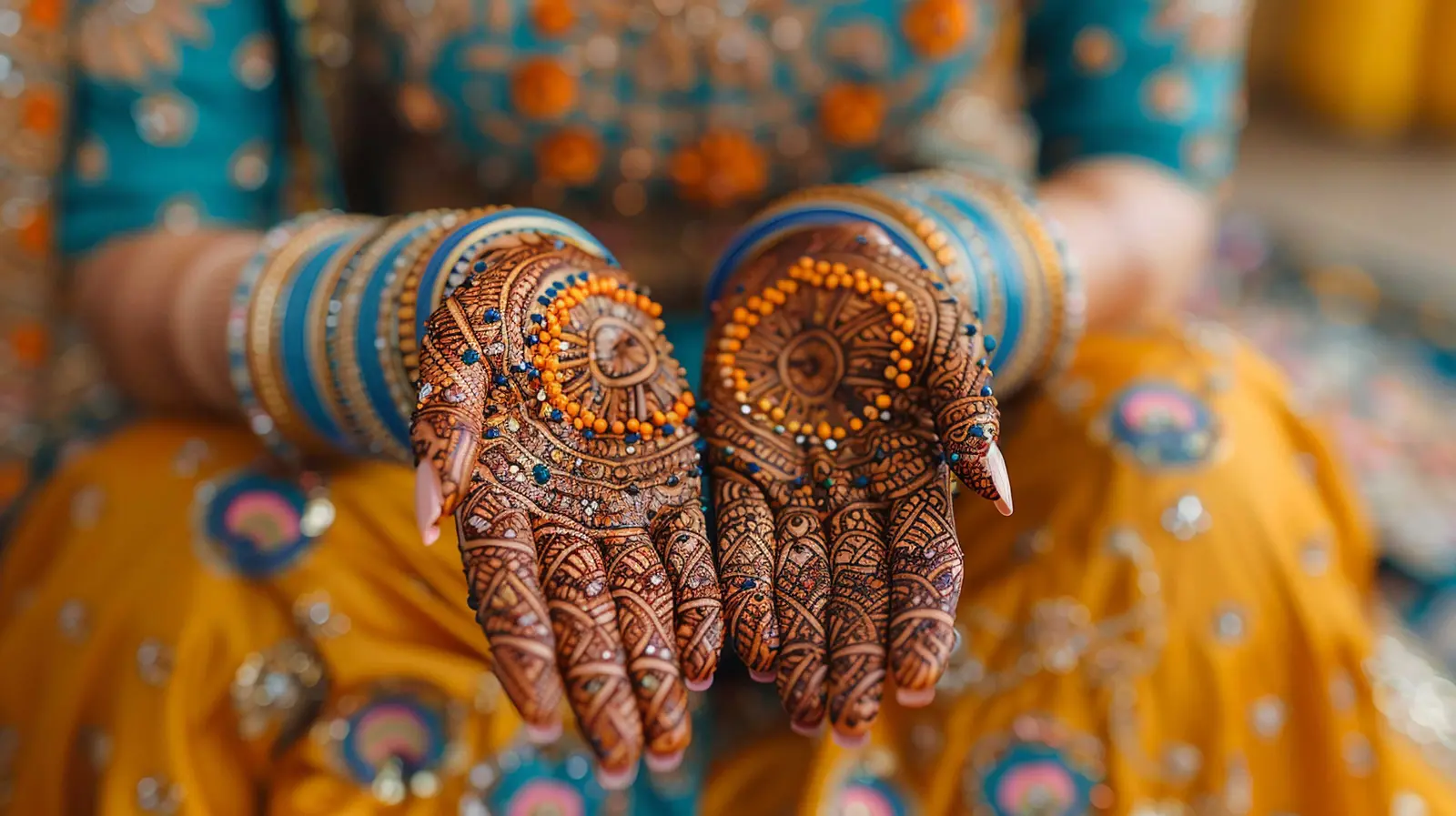 Bridal Mehendi Art Background